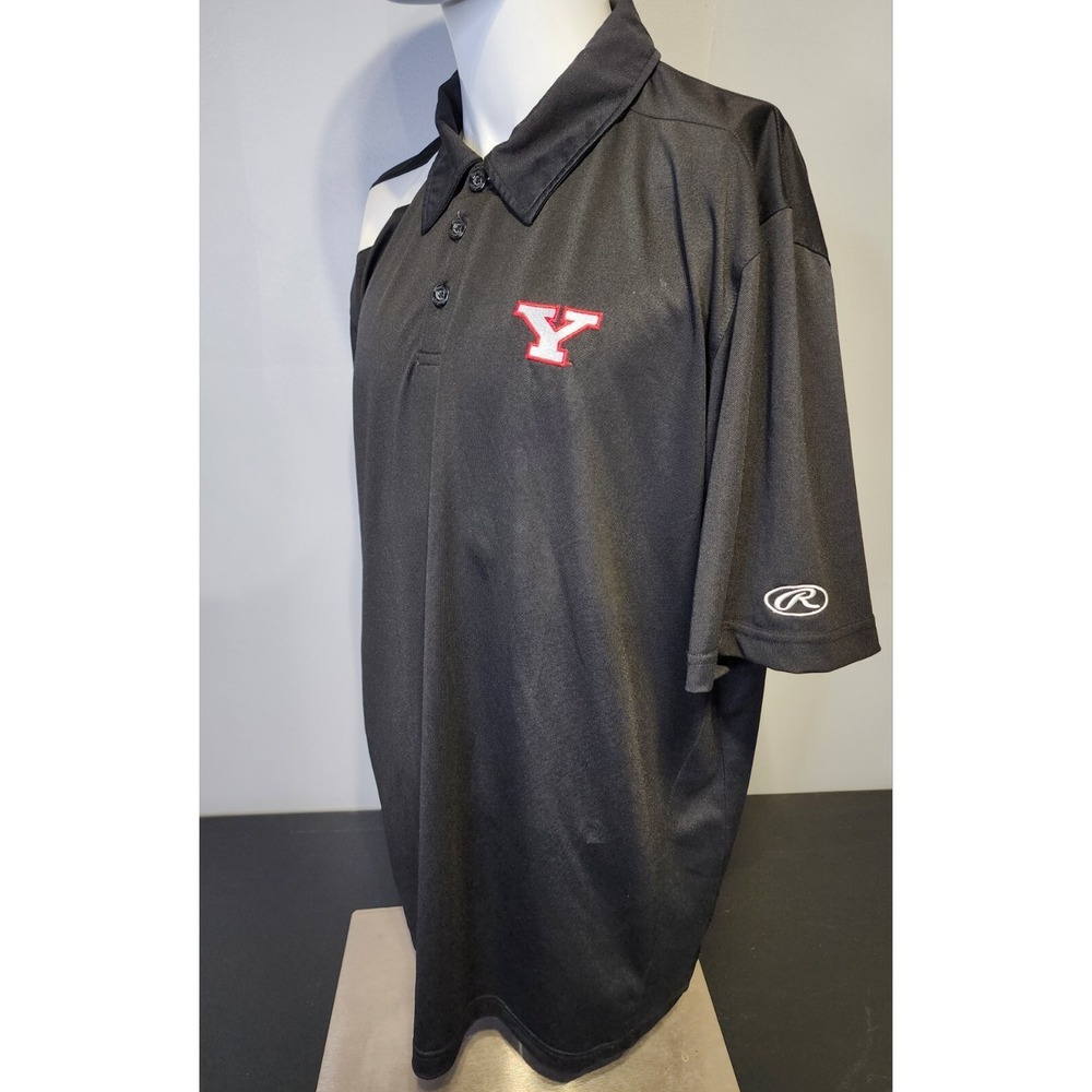 Youngstown State University Polo Mens Size XL Black Rawlins Short Sleeve Shirt - Picture 4 of 15